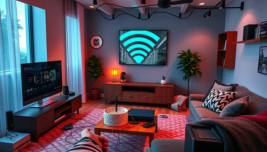 Modern home Wi-Fi setup in Omaha with devices and router.