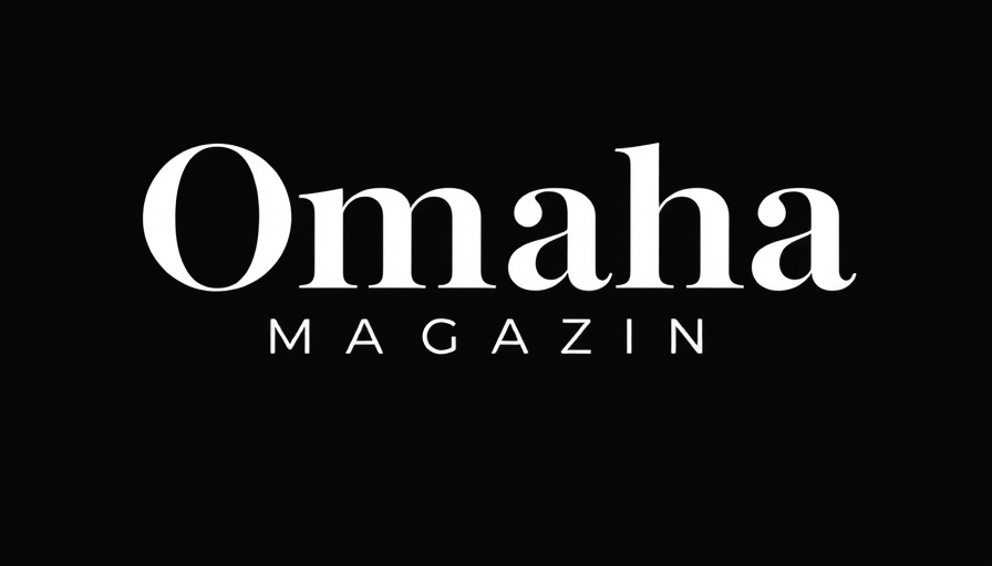 Stylish black and white Omaha Magazine logo design.
