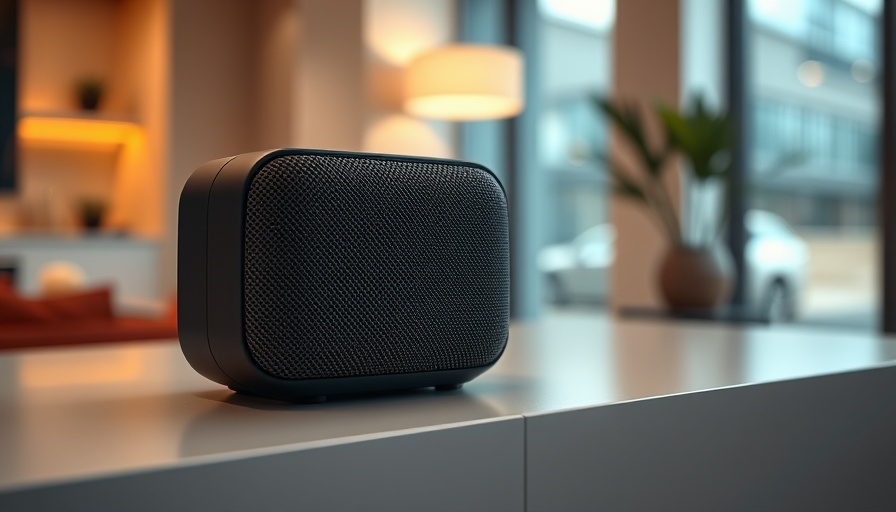 Efficient living technology: modern smart speaker setup.