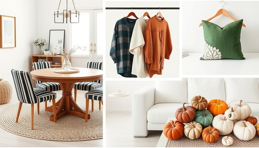 Stylish home decor and fashion items collage