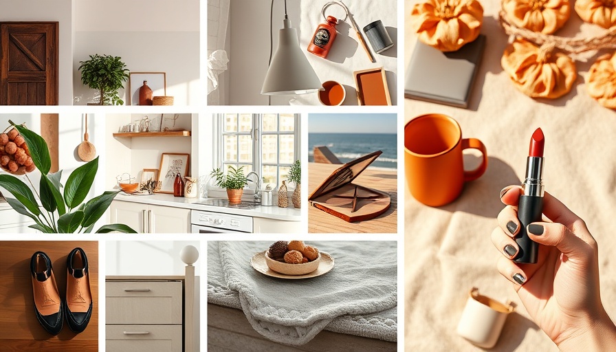 Collage showcasing fashion, home decor, and outdoors, vibrant design.