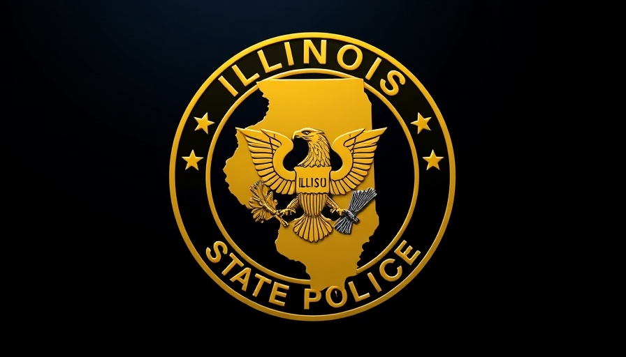 Illinois State Police emblem featuring gold eagle and state outline
