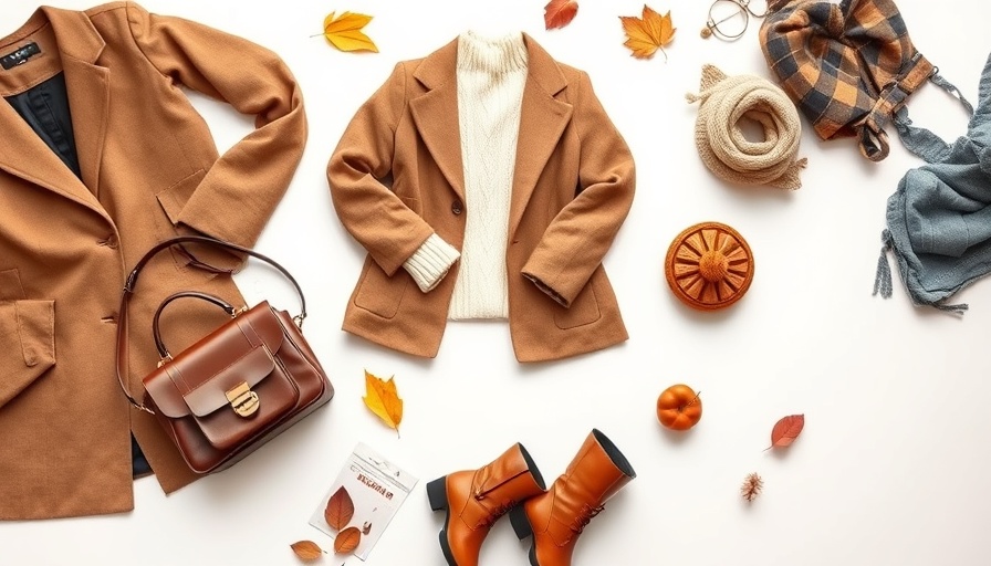 Stylish fall fashion ensemble with brown coat and blue jeans, Omaha.