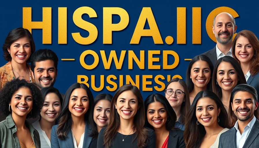 Collage highlighting Hispanic-owned veteran businesses with diverse professionals.