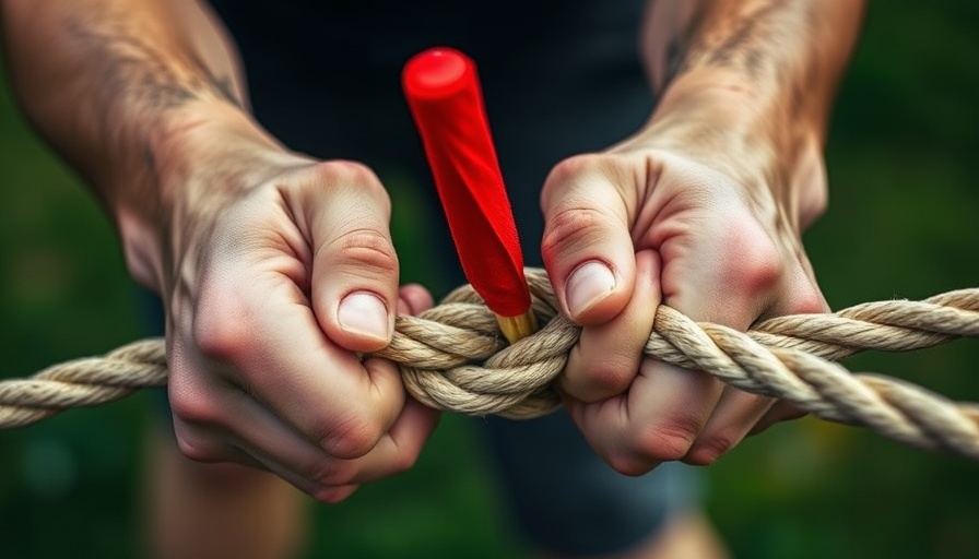 BSB DSSB Logistics Dynamic theme: Tug-of-war rope with red flag.