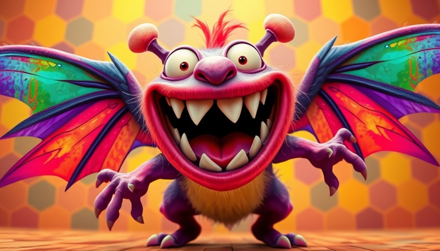 Colorful cartoon monster with a big grin and vibrant wings, Yooka-Replaylee Physical Edition.