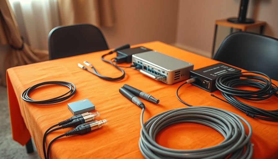 Kronenwetter Fiber Internet Connection setup with equipment on orange table.