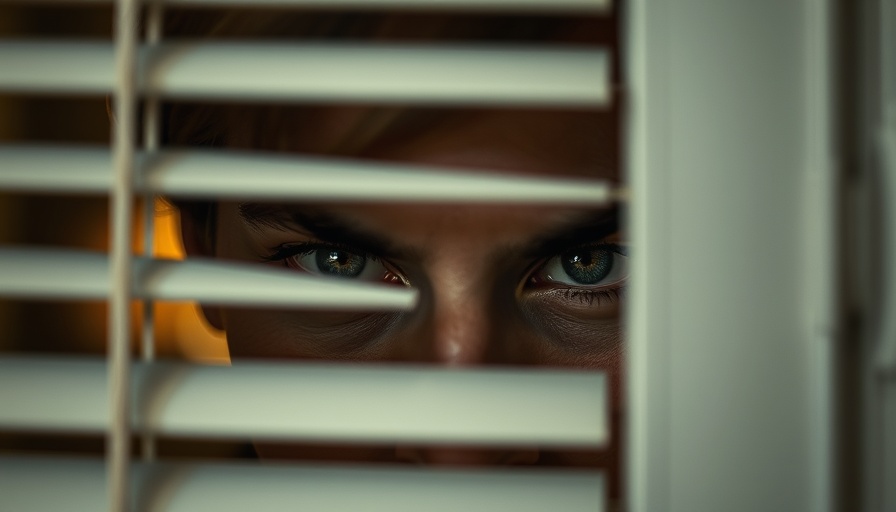 Eyes peering through blinds, symbolizing influence in espionage.