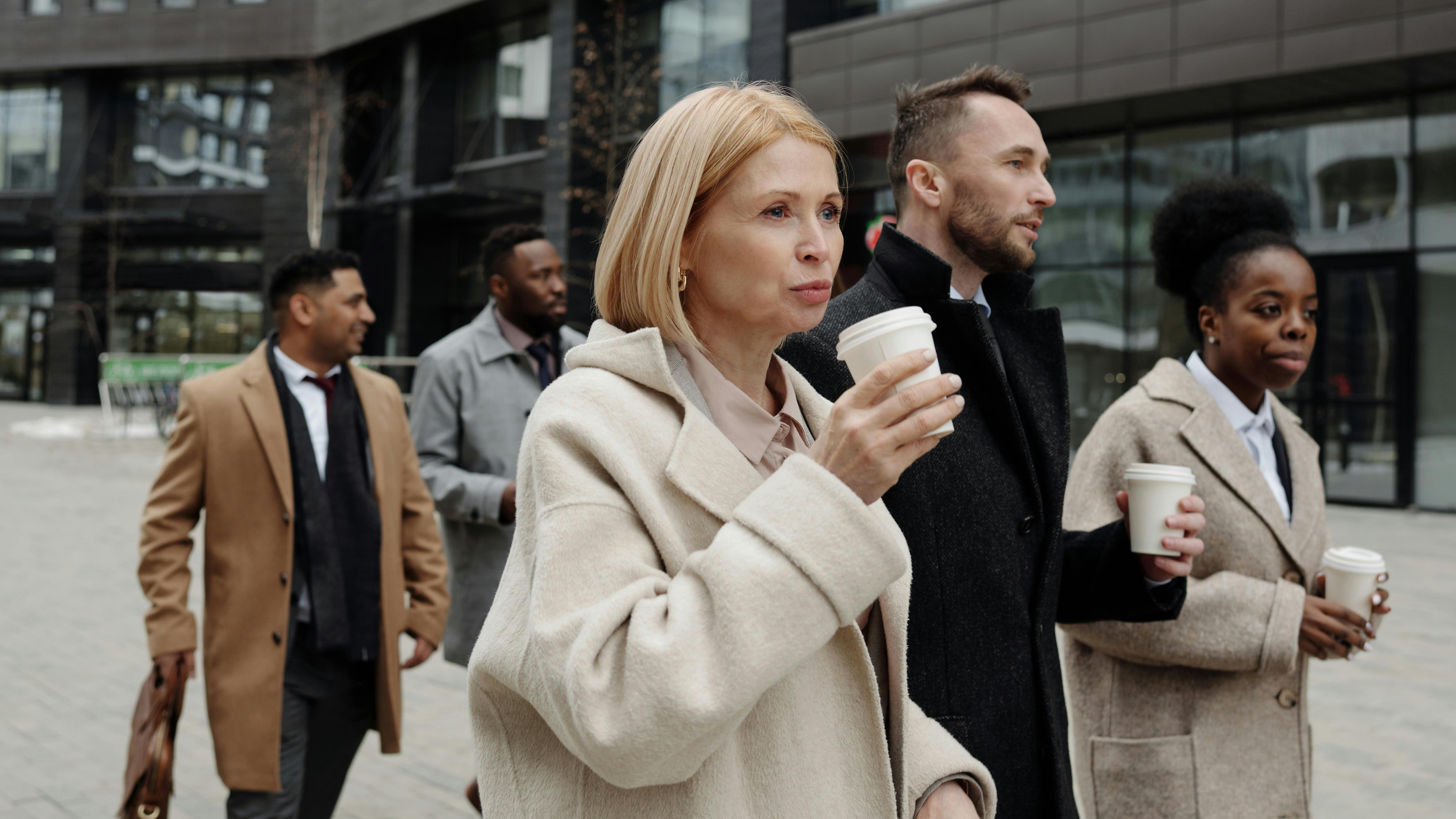 Executive leadership setting with organized documents on a table.