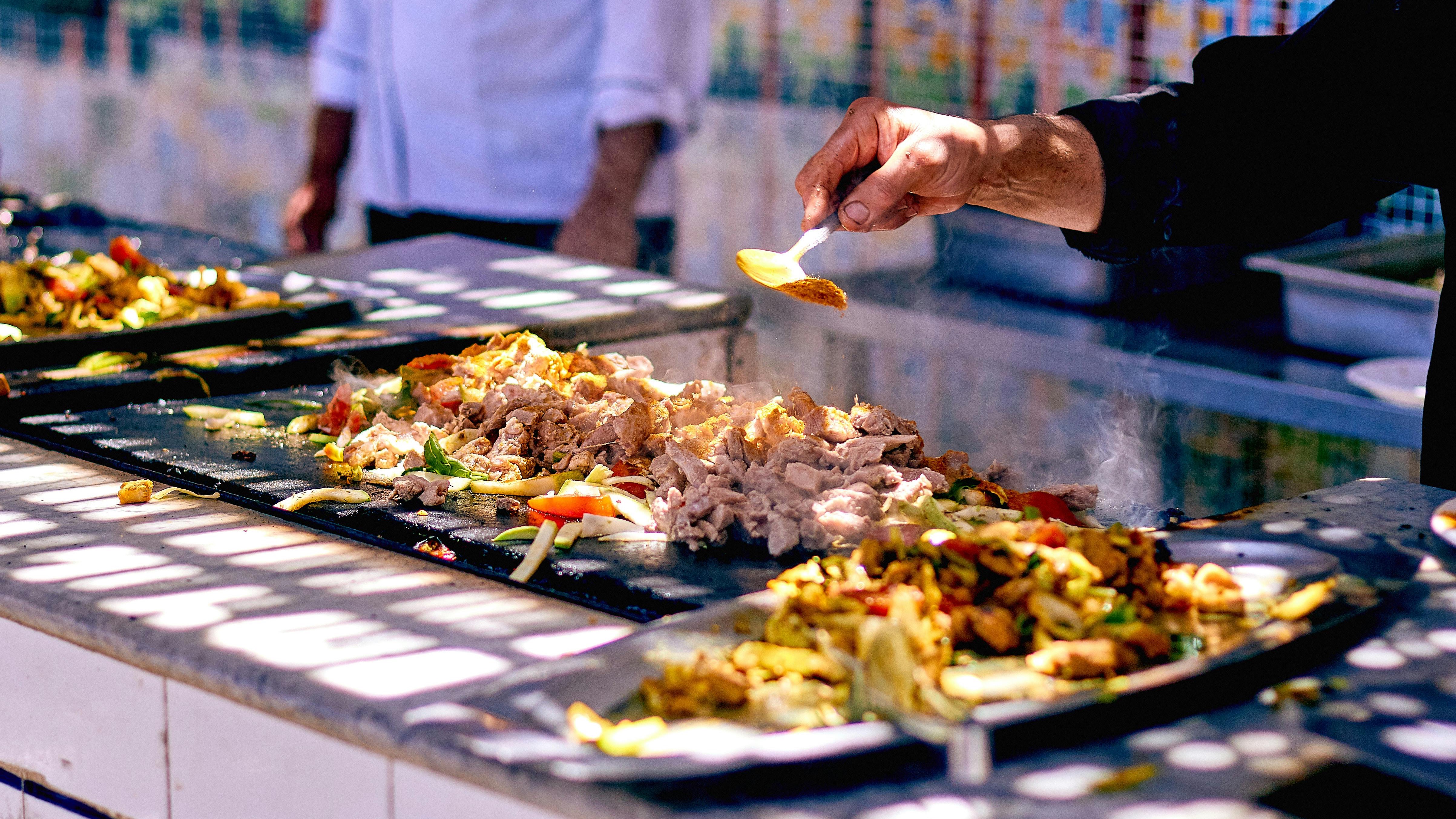 Diverse San Antonio restaurant dishes on table