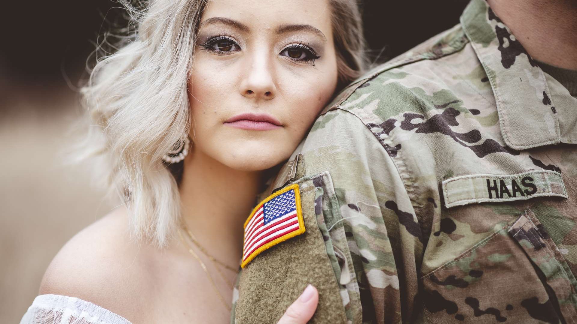 Military family holiday scene with gifts and aircraft