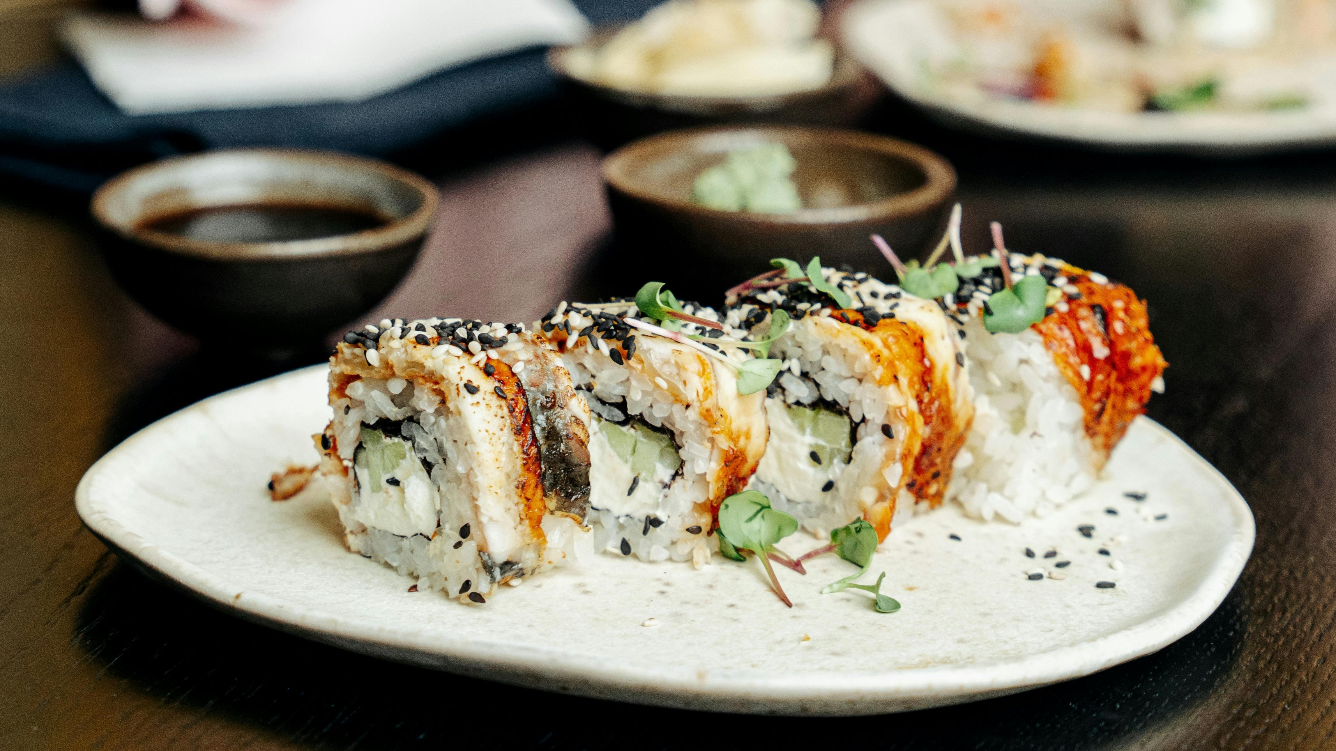 Healthy teriyaki sauce recipe with sesame seeds in a bowl.