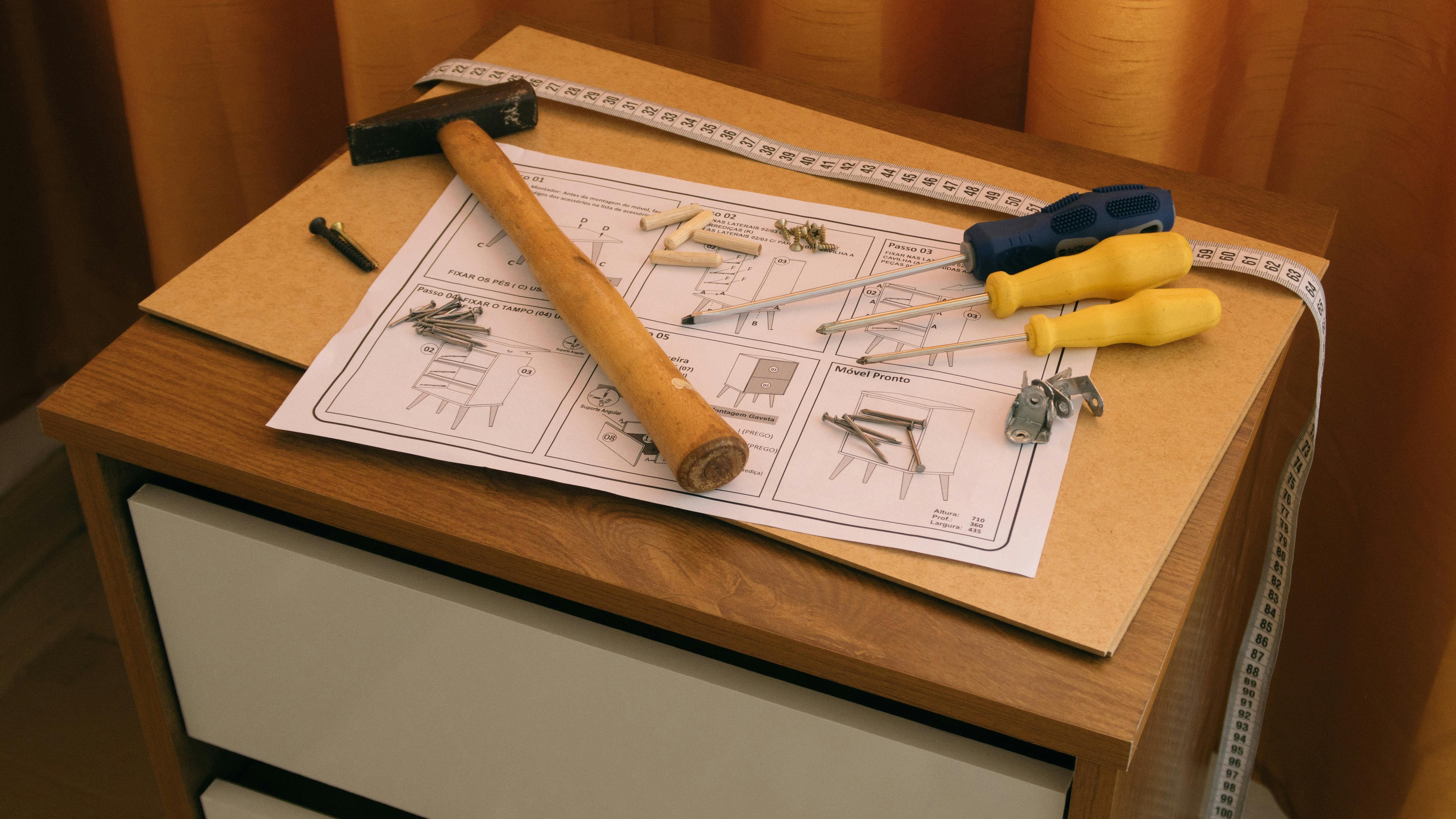 DIY arched cabinet crafted from oak, woman smiling, indoor setting.
