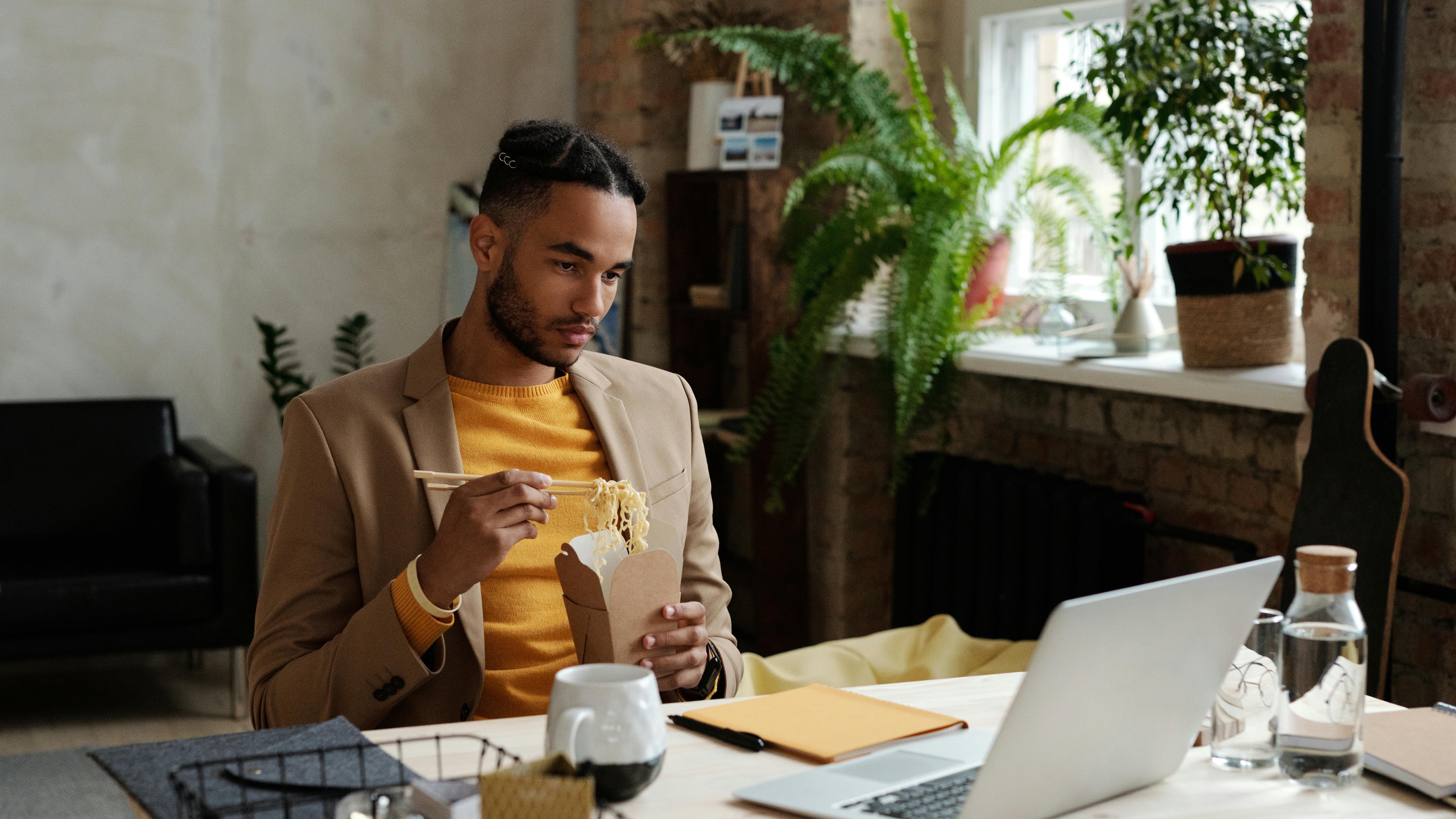 Illustrated video call highlighting hybrid workforce benefits.