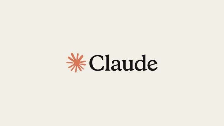 Claude logo with orange asterisk on gray background.