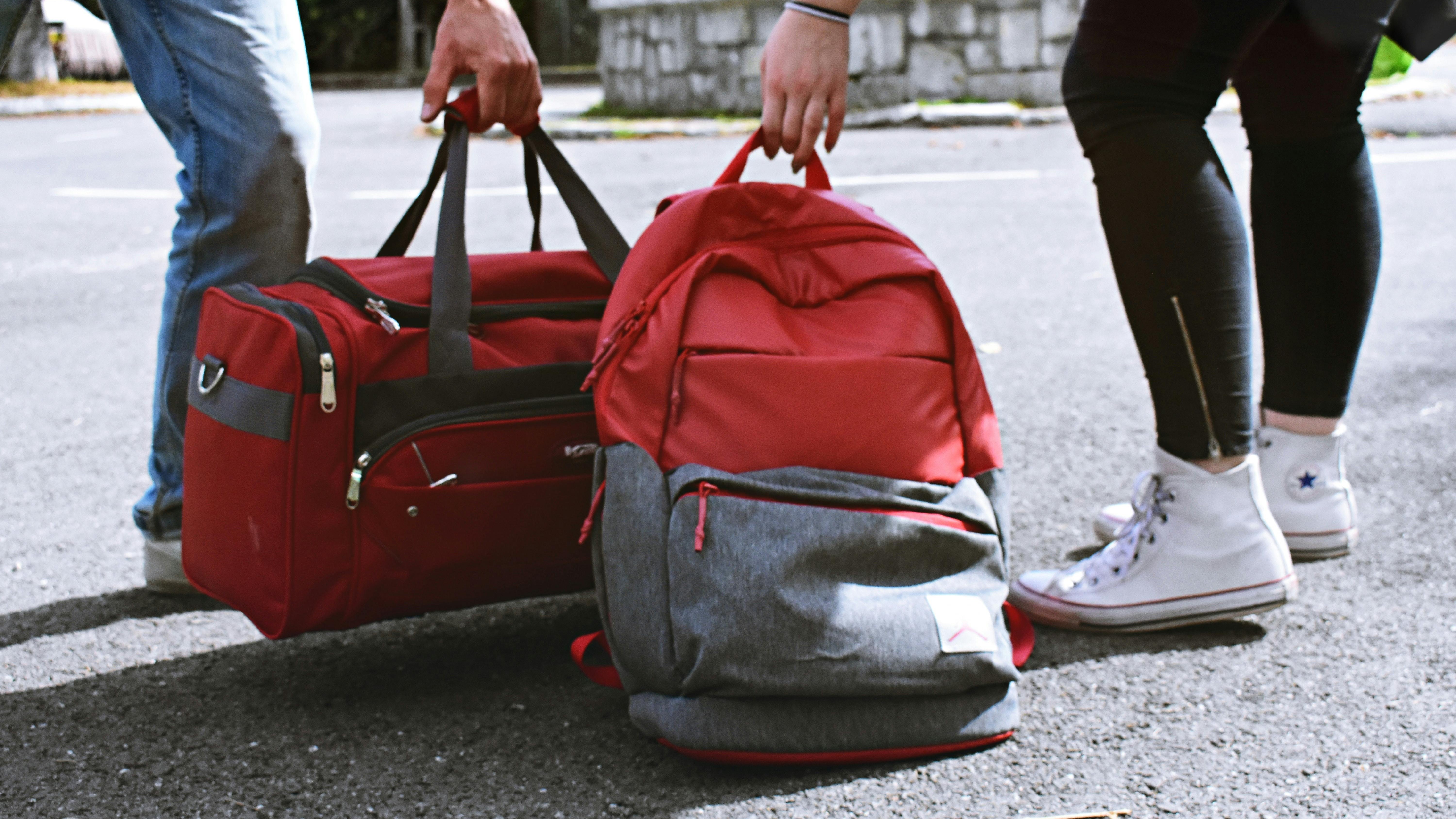Military family packing tips for travel with young child and suitcase.