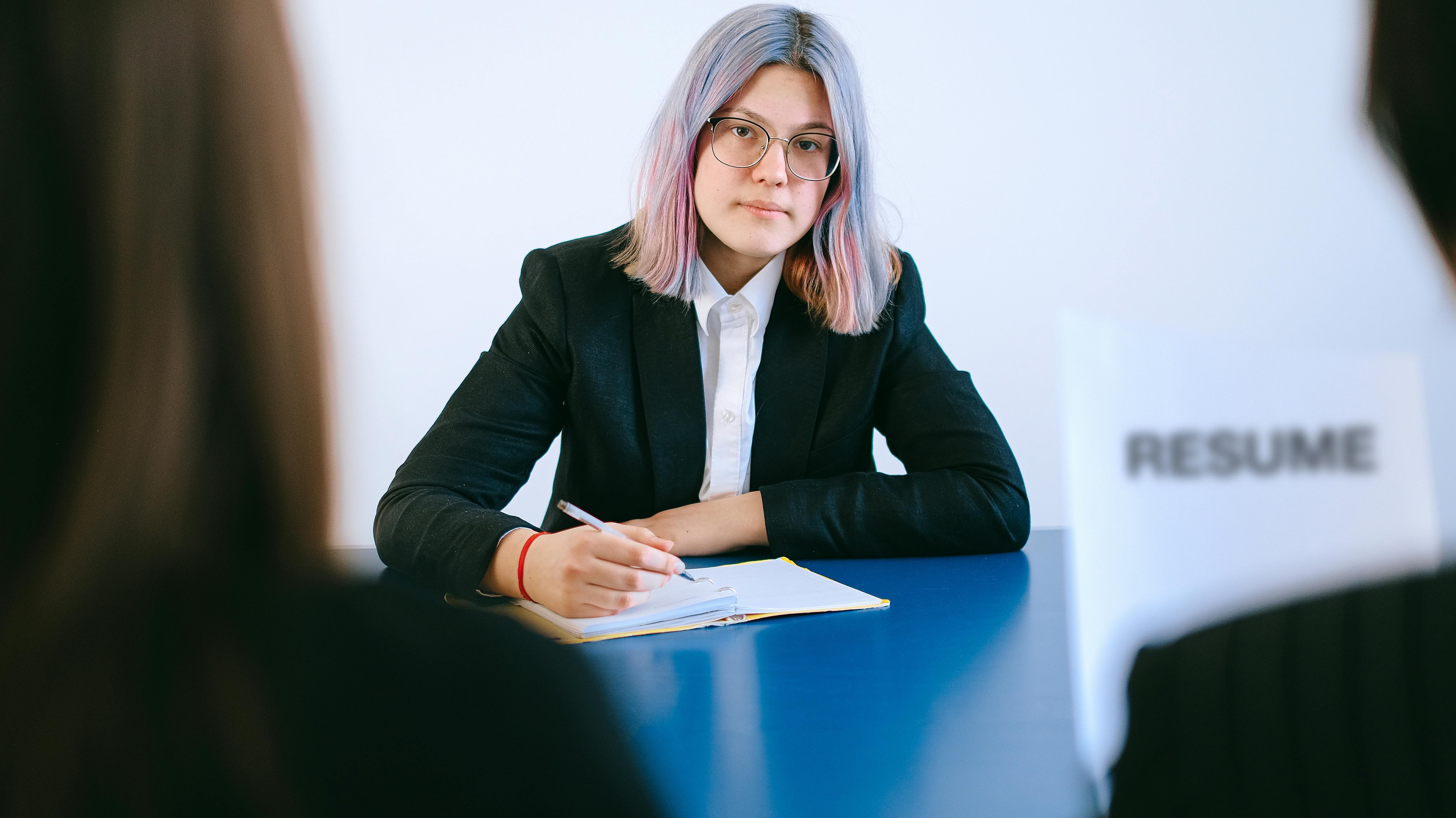 AI transforming recruitment concept with digital symbols and hand.