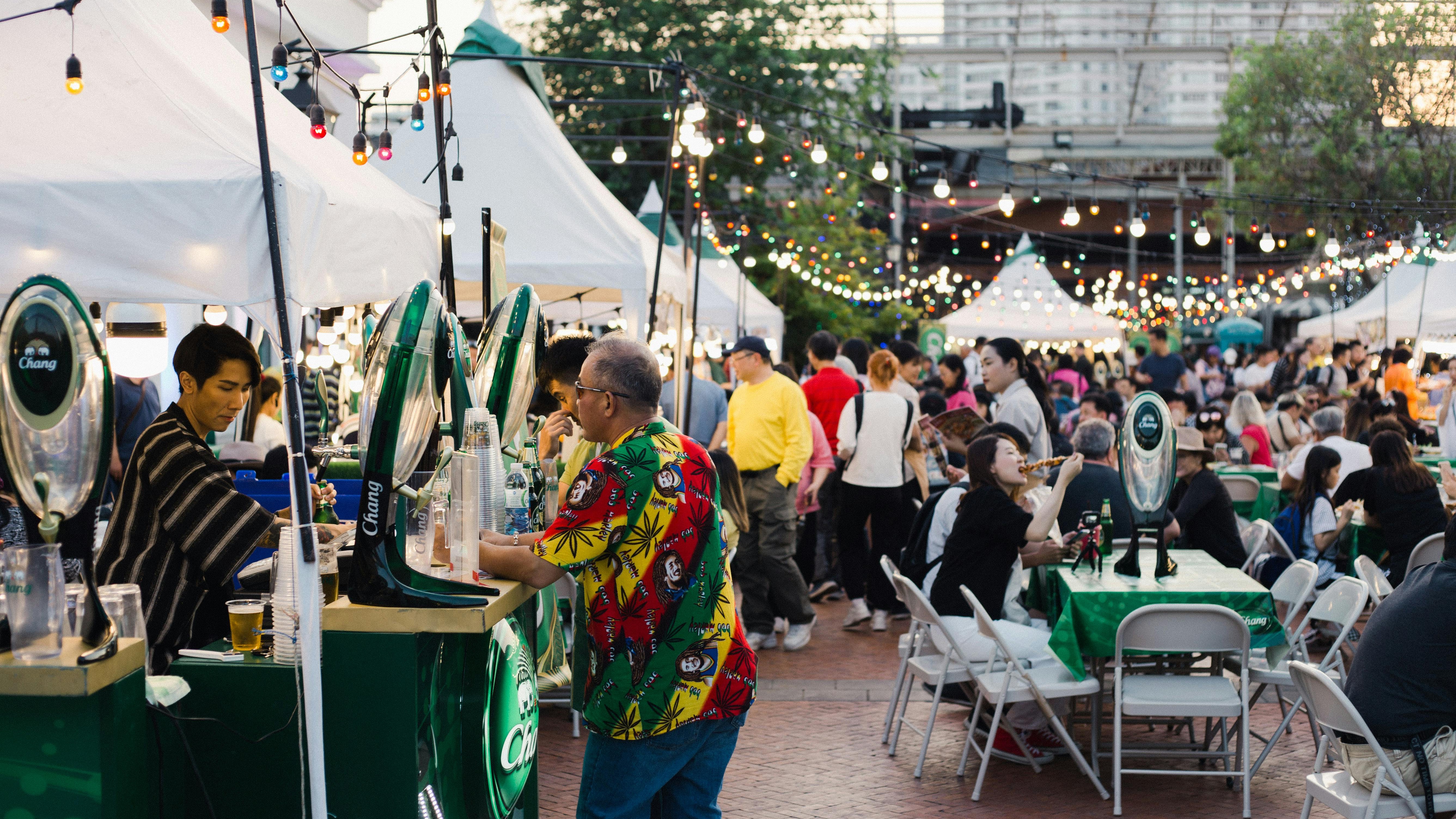 Women enjoying a food festival in San Antonio