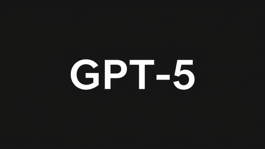 Minimalistic graphic featuring GPT-5 for AI startup funding promotion.