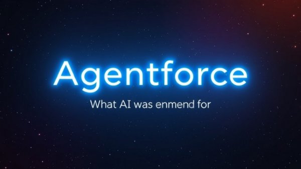 Become an Agentblazer for Small Business with Salesforce Agentforce branding, starry gradient backdrop.