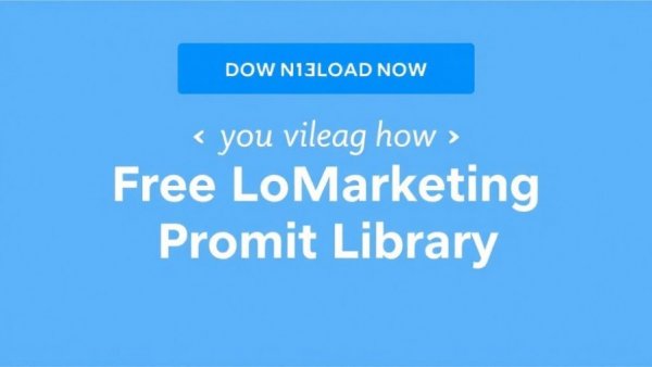 Blue text header offering free loop marketing prompt library.