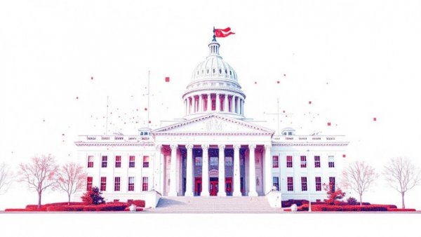 Abstract digital illustration representing Genesis Mission AI.