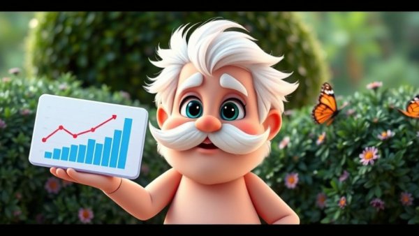 Cartoon character showcasing a data protection icon in a digital forest.