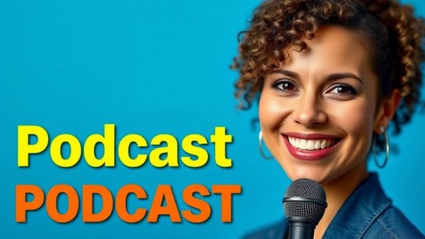 Smiling woman in podcast cover promoting great employees don’t always make great managers.