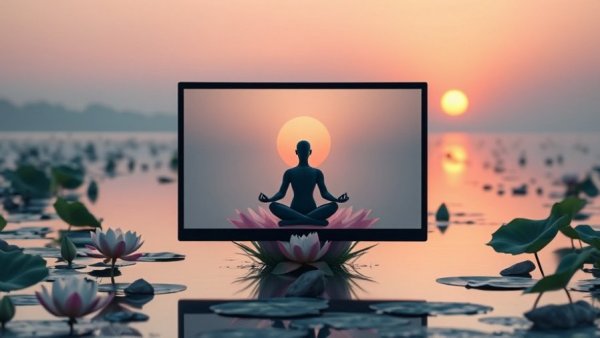 Serene Zenflow AI orchestration tool illustration displaying meditation.