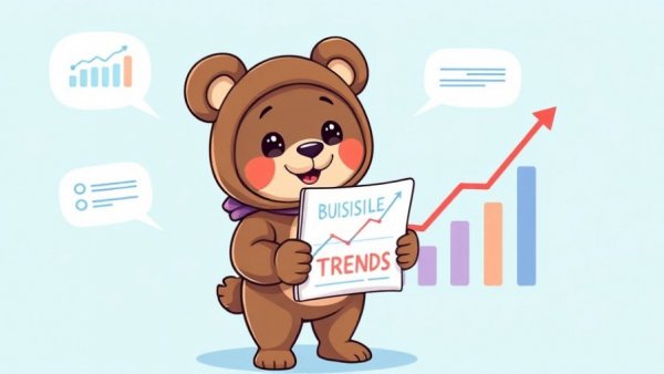 Cartoon character with business report and growth chart, freemium business model.