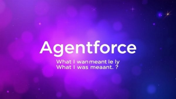 Salesforce 'Agentforce' branding with futuristic vibe.