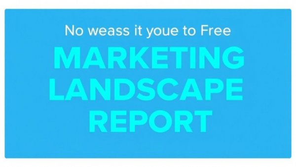 Bold text promoting free marketing report access online.