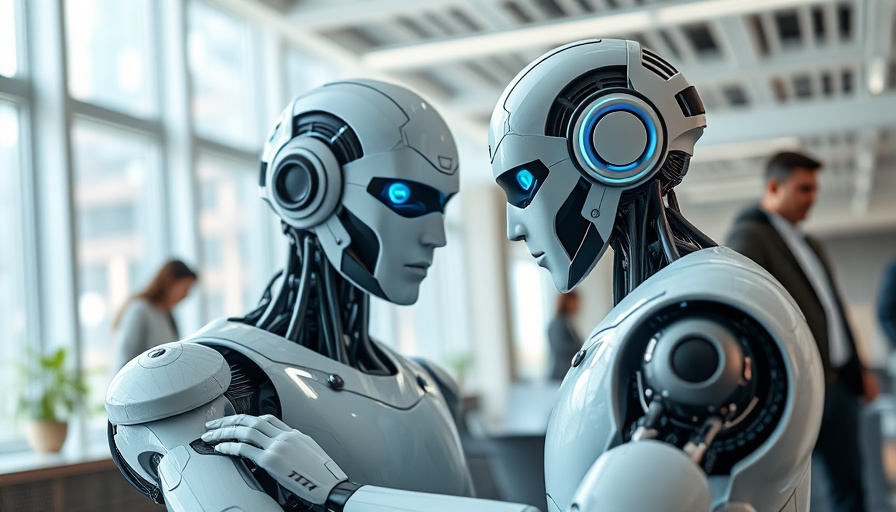 AI robot working in futuristic office, illustrating Google's chat personalization in Gemini.