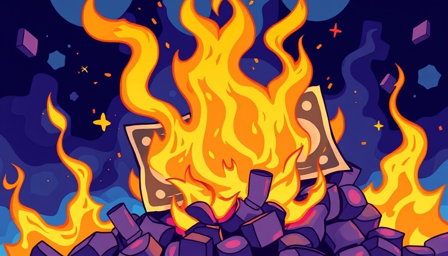 Stylized money burning representing open-source AI model costs.