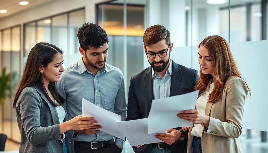 Young professionals collaborating in a meeting.