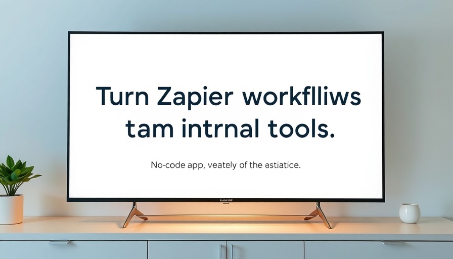 No-code AI platforms for building apps banner with Zapier integration.