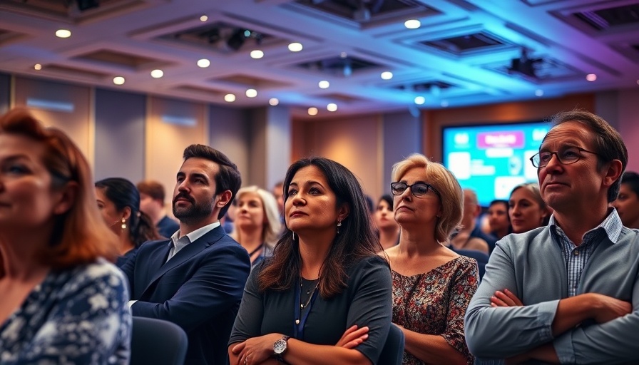Engaged audience at must-attend business event, vibrant atmosphere.