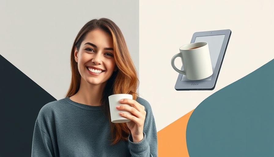Modern collage with ebook reader and coffee, free ebook templates.