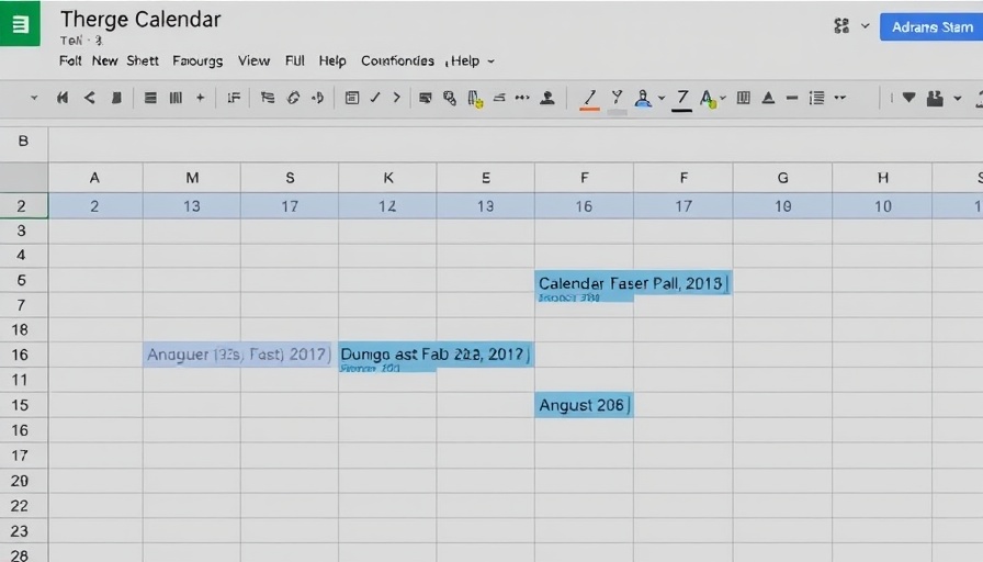 How to make a calendar in Google Sheets