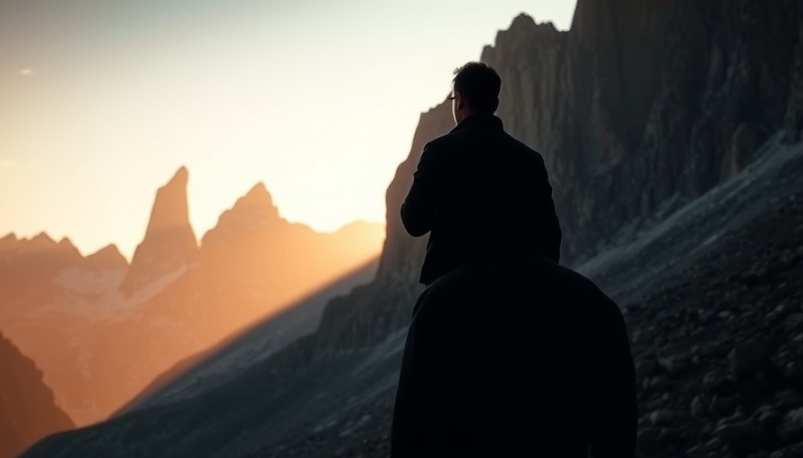 Silhouetted figure in front of majestic mountains, representing exceptional customer experiences.