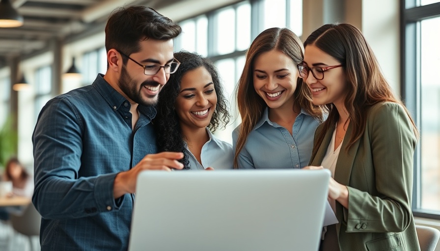 Young professionals using Salesforce Data Cloud for small business insights.