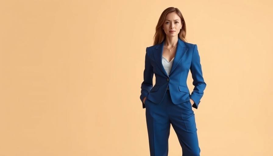 Non-Dress Bridesmaid Outfits: Woman in elegant blue pantsuit.