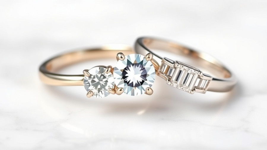 Unique and simple engagement rings in gold and rose gold settings.