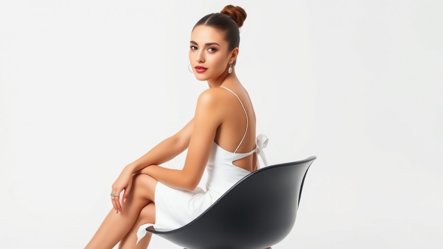 Elegant woman in affordable long sleeve bridal shower dress.