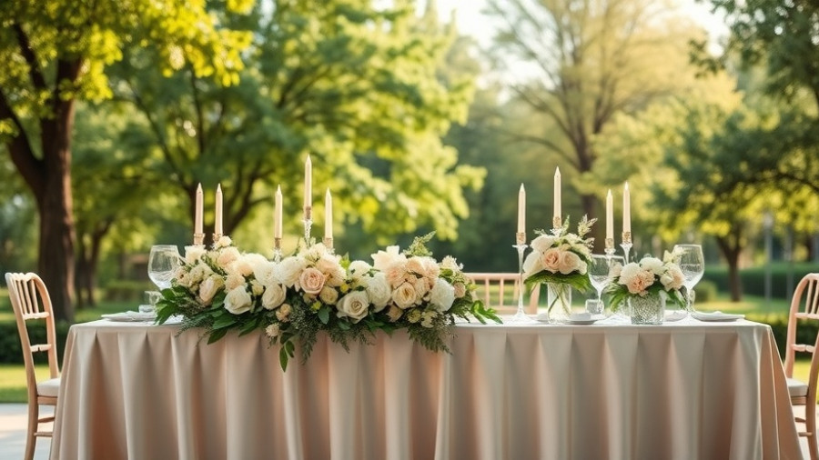 Western Heritage Wedding Trends: Outdoor floral wedding table.