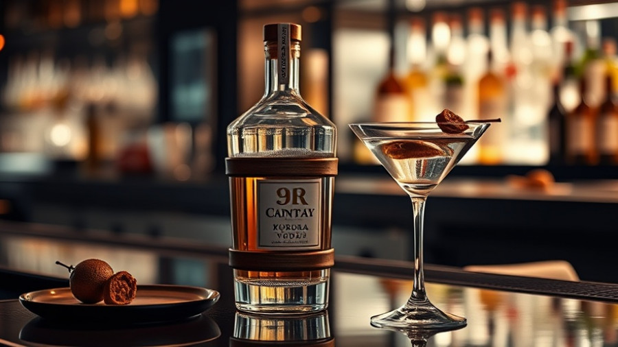 Elegant vodka and cocktail setup, perfect for Thoughtful Holiday Gifts for Engaged Couples.