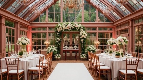 An Elevated Castle Garden Ceremony and Modern Orangery Reception Tied by All-Hue Florals