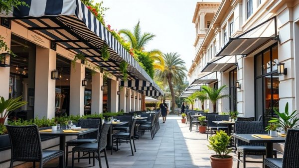 Charming outdoor dining area perfect for world-class weddings.