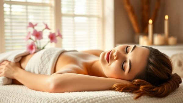 Relaxed woman enjoying spa massage highlighting pre-wedding benefits.
