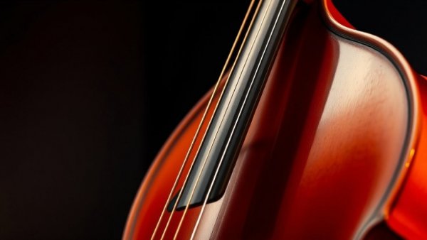 Close-up of a cello with dramatic lighting for 2Cellos Wedding Songs.